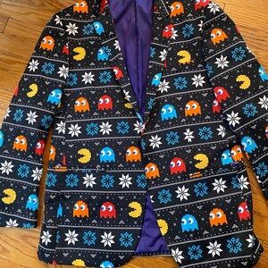 Retro Arcade Patterned Blazer